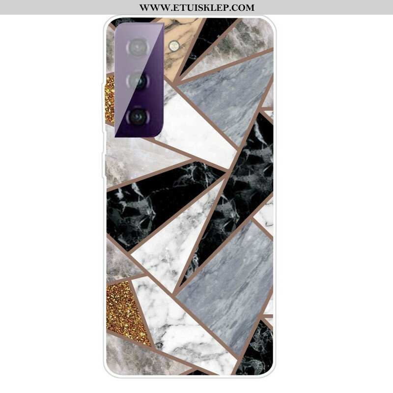 Futerały do Samsung Galaxy S21 FE Marmur O Zmiennej Geometrii
